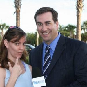 Dawn Morgan and The Daily Shows Rob Riggle hot on a story in Largo Florida 2007
