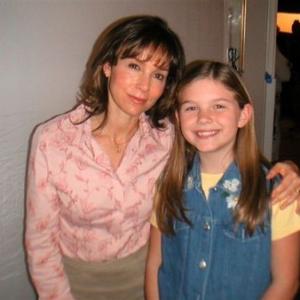 Jennifer Grey and Tabitha on the set of Keith