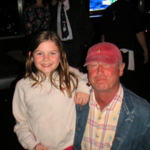 Tabitha Brownstone with director Tony Scott on the set of 