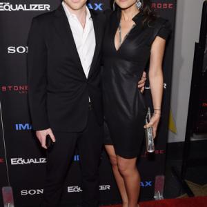 Christian Campbell and America olivo at The Equalizer Premiere in NYC