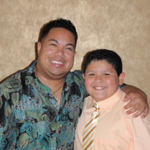 On set of Modern Family with Rico Rodriguez