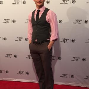 Travis Hammer at the Tribeca film Festival premiere of Bare