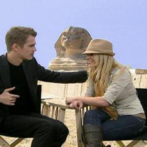 Hayden Christensen and Carrie Keagan on No Good TVs Up Close with Carrie Keagan on location at the Giza Plateau in Egypt