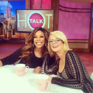Carrie Keagan and Wendy Williams on the set of the Wendy Williams Show