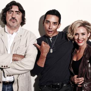 Alfred Molina Gabriel Luna and Nicky Whelan from Matador pose for a portrait during the 2014 Television Critics Association Summer Tour at The Beverly Hilton Hotel on July 10 2014 in Beverly Hills California