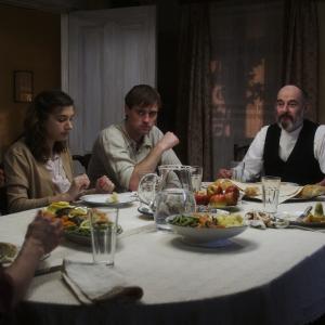 Still of Heather Bleasdale Jonas Armstrong Richard Albrecht and Jade Moulla in Walking with the Enemy 2013