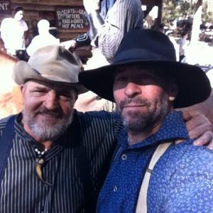 as Bear with PudeMichael Newman on set of DRY CREEK