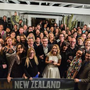 The New Zealand Consulate celebrates the New Zealand Screen Production Grant with Hollywood Kiwis and friends hosted by ConsulGeneral Leon Grice Fleur Saville Being Eve Shortland Street and Roxane Gajadhar of Film New Zealand  April 2014