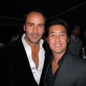Tom Ford and Kent Matsuoka at the Single Man wrap party  Dec 2009
