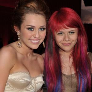 Miley Cyrus and Allison Iraheta at event of The 82nd Annual Academy Awards 2010