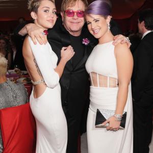 Elton John Kelly Osbourne and Miley Cyrus