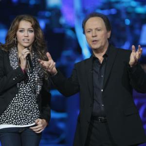 Still of Billy Crystal and Miley Cyrus in American Idol: The Search for a Superstar (2002)