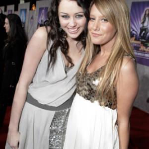 Ashley Tisdale and Miley Cyrus at event of Hannah Montana amp Miley Cyrus Best of Both Worlds Concert 2008