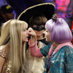Still of Emily Osment Mitchel Musso and Miley Cyrus in Hannah Montana 2006