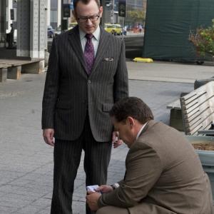 Still of Kevin Chapman and Michael Emerson in Person of Interest (2011)