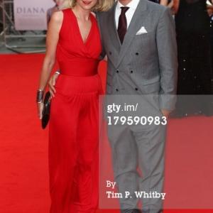 With his wife at London premiere of Diana 2013