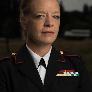 Gwyn is a Marine Corps Veteran and her service has been verified by the Veterans in Film and Television Uniform is NOT genuine