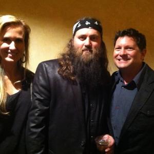 Executive Producer Lloyd Bryan Adams of Duck Commander and his host Willie Roberson with wife Kori both now on Duck Dynasty
