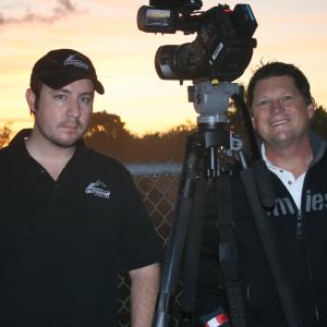 Lloyd Bryan Adams r and Producing partner Michael Dorsey Homestead FL on NASCAR production