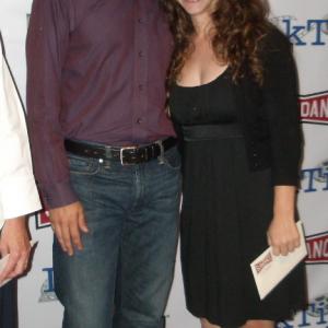 Lauren Bass and I collecting our first place award for unscripted pilot  Slamdance 2009