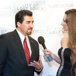 Being interviewed at the City Of Lost Souls movie premiere. I was the Assistant Director and one of the actors in this great film that I was privileged to be a part of.