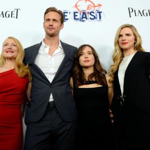 Alexander Skarsgrd Patricia Clarkson Ellen Page and Brit Marling at event of The East 2013