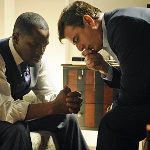 Still of Chris Noth and Gbenga Akinnagbe in The Good Wife 2009