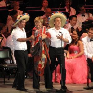 Performing with Frederica von Stade at the Hollywood Bowl.