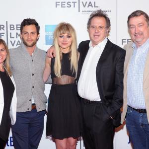 Daniel Algrant, Penn Badgley, Geoffrey Gilmore, Debra Curtis and Imogen Poots at event of Greetings from Tim Buckley (2012)