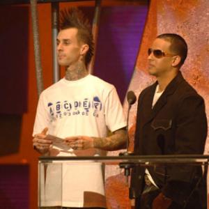 Travis Barker and Daddy Yankee at event of 2005 American Music Awards 2005
