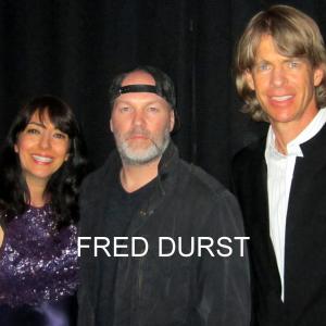 Luciana Lagana Gregory Graham and Fred Durst of Limp Bizkit on a movie premiere red carpet