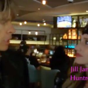 Gregory Graham aka Heavy Metal Greg interviewing Jill Janus of the band Huntress at the Revolver Golden Gods Awards.