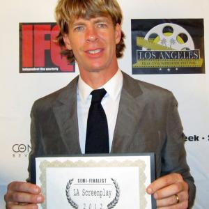 Gregory Graham after being selected as one of the top 5 winners in the Teleplay category of the 2012 LA Screenplay Competition