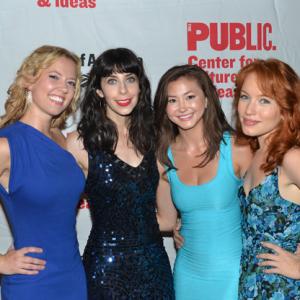 Audrey Lynn Weston with Patti Murin Kimiko Glenn and Maria Thayer at opening night of Loves Labours Lost