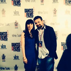 Audrey Lynn Weston and John Salcido at the L.A. premiere of TRIBUTE