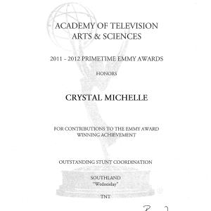 Primetime Emmy Award for Outstanding Stunt Coordination in participation of Southland