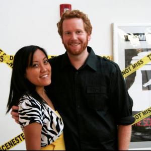 Opening Night of THE SCENESTERS RUN LA event. Todd Berger and Helena Wei.