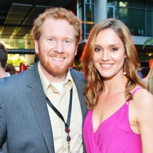 Director Todd Berger and Actress Erinn Hayes from the the film Its A Disaster at the 2012 Los Angeles Film Festival WGASAG Indie party