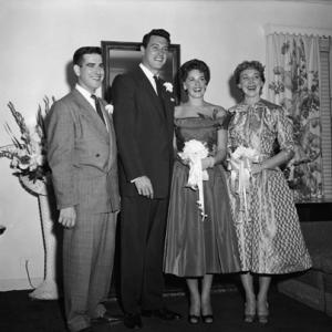 Rock Hudson and Phyllis Gates on their wedding day