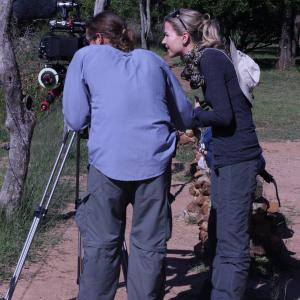 Cassie Jaye and Evan Davies filming a documentary in Swaziland