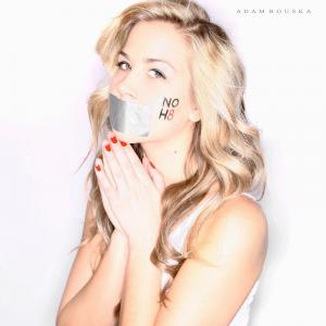Cassie Jaye photoshoot for the NOH8 Campaign  Los Angeles December 2010