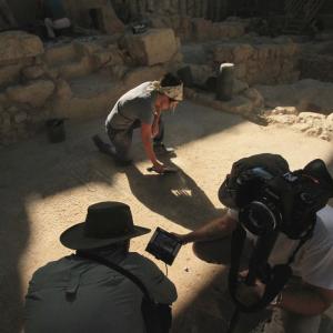 Ari Novak on location in Jerusalem for Discovery
