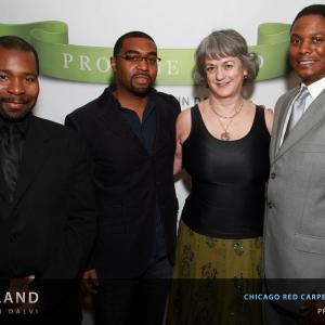 Nathyn Master, John H Rogers III, Sandy Gulliver, and Harold Dennis at the Promised Land premiere.