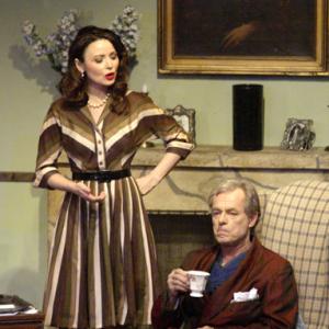Nancy Young as Anne Norbury in William Fairchilds The Sound of Murder  with Chris Winfield as Charles Norburyat the Lonny Chapman Group Repertory Theatre