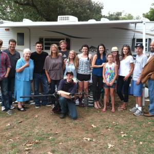 Dean Denton with the cast and crew of 