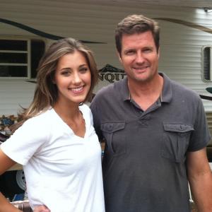 Jessica Serfaty and Dean Denton on the set of 