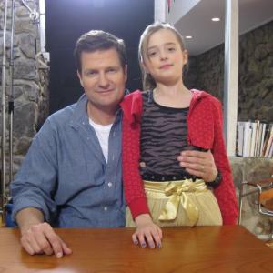 Dean Denton and Weslee Brae Denton on the set of 