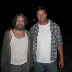 Thomas Moore and Dean Denton on the set of 