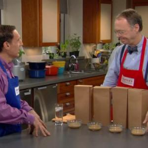 Still of Jack Bishop and Christopher Kimball in Americas Test Kitchen 2000