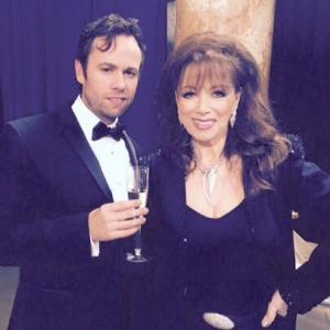 With Jackie Collins on the set of Sharknado 3